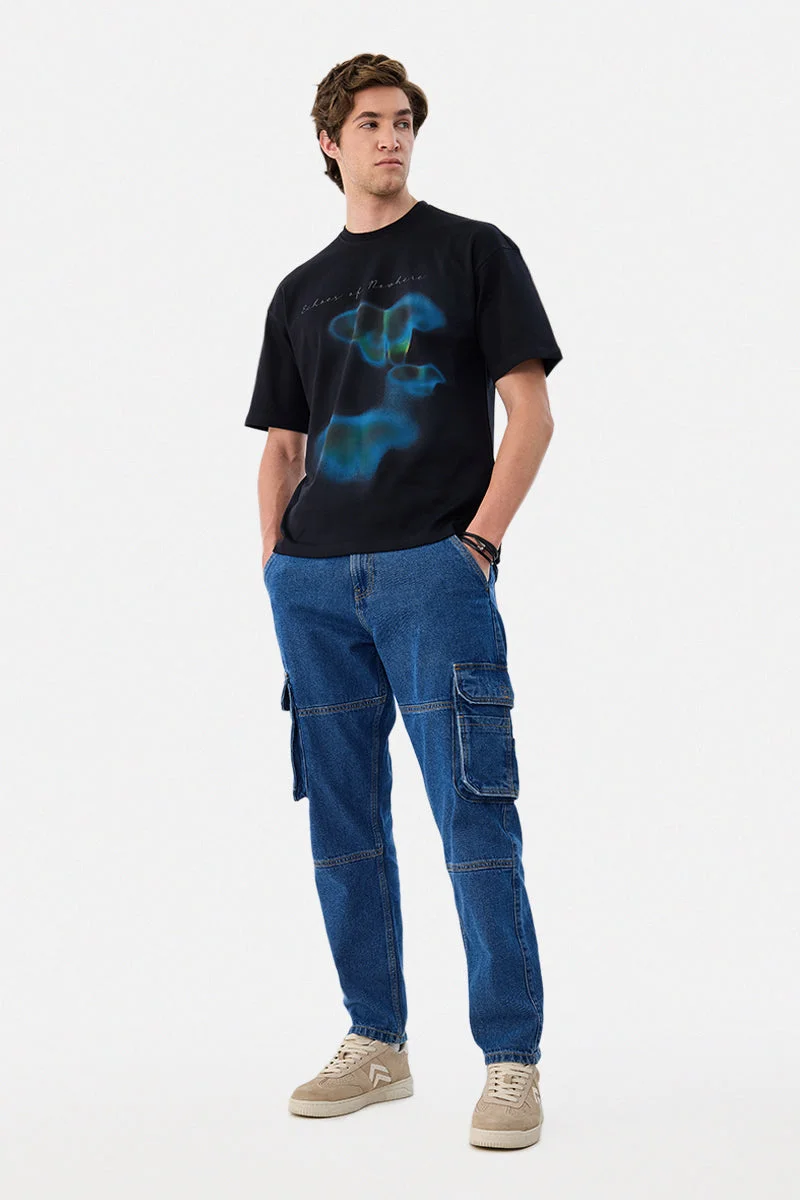 سنيتش 6 Pocket Blue Cargo Jeans